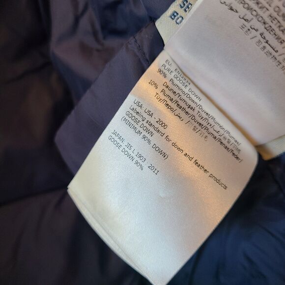 Moncler Womens Garbet Goose Down Jacket Size 1 Navy Blue Puffer Coat Designer - Picture 9 of 14